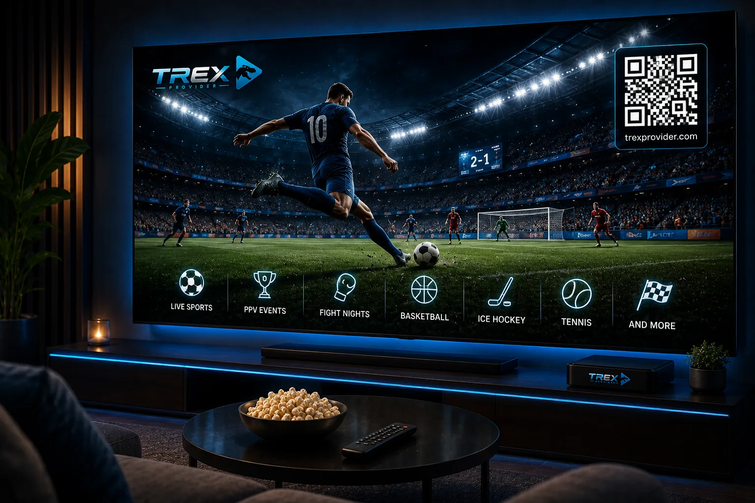 Live sport streaming on TREX IPTV