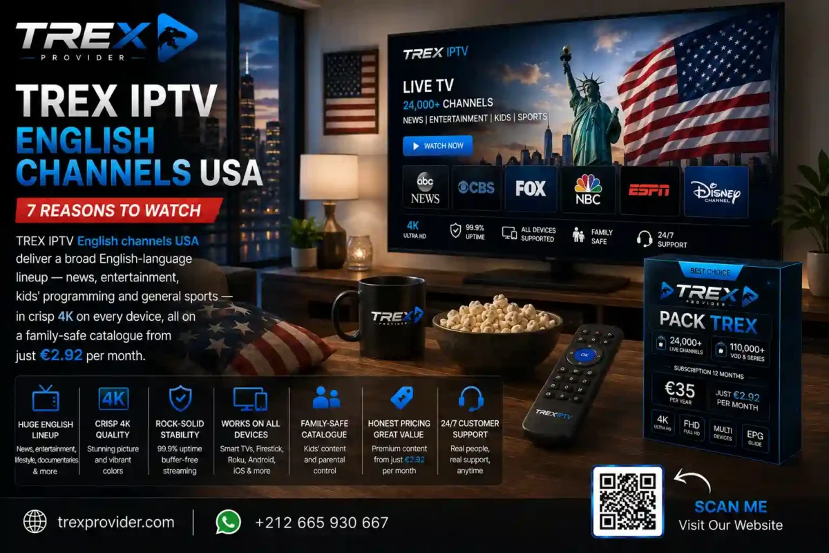 TREX IPTV English Channels USA